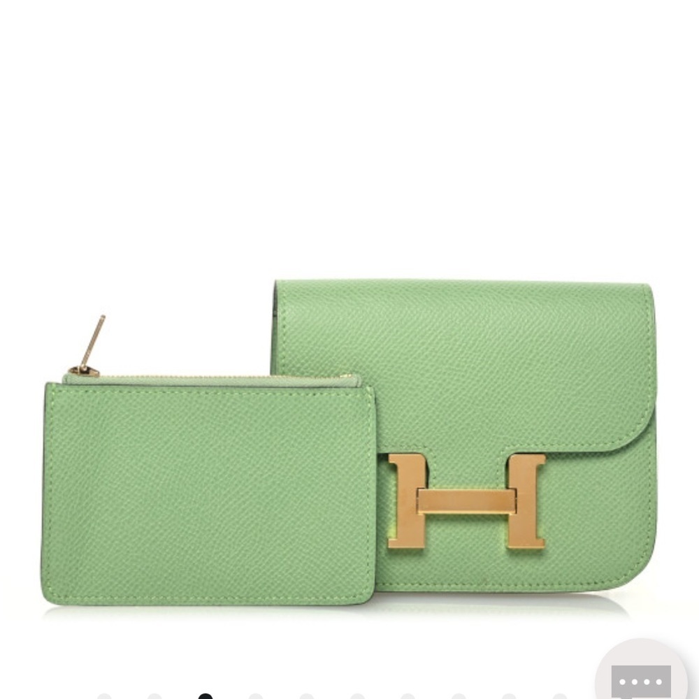 Hermes Constance Epsom   (Vert Criquet) Clutch/wallet/crossbody. - Picture 3 of 10